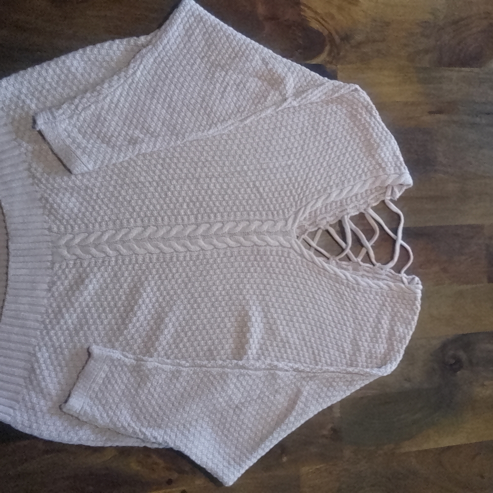 Fashion Nova Cream Cable Knit Sweater